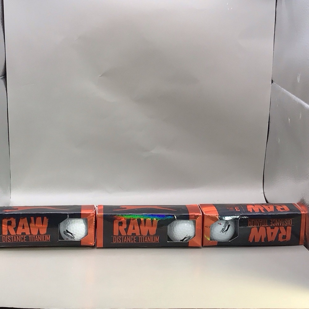 Lot Of Golf Balls And Golf Gloves‎ Raw Distance Titanium Gold Pinnacle NIB